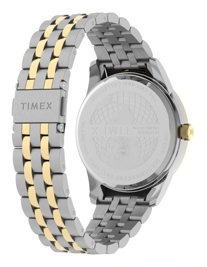 Chicago Stainless Steel Bracelet Watch 45mm in Duotone image 5