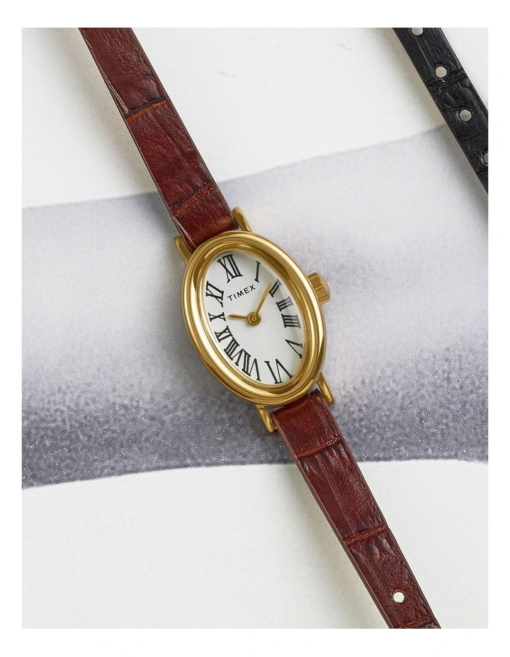 Cavatina Watch with Gold-tone Case in Brown image 7