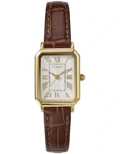 Dress Leather Strap Watch 21mm in Brown