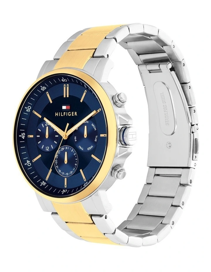 Tyson Stainless Steel & Ionic Plated Thin Steel Dial 1710710 Watch in Blue image 2