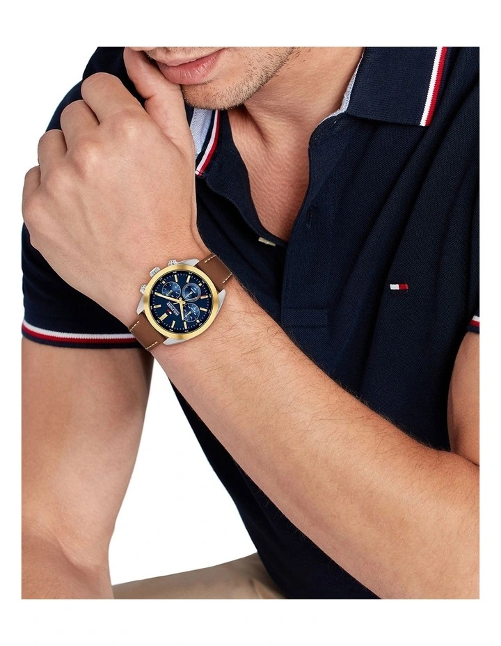 Hudson Leather Dial 1710720 Watch in Blue image 4