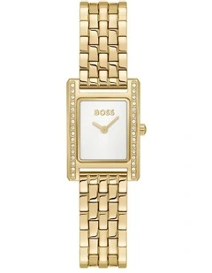 Lucy Precious Ionic Plated Thin Gold Steel Dial 1502815 Watch in White