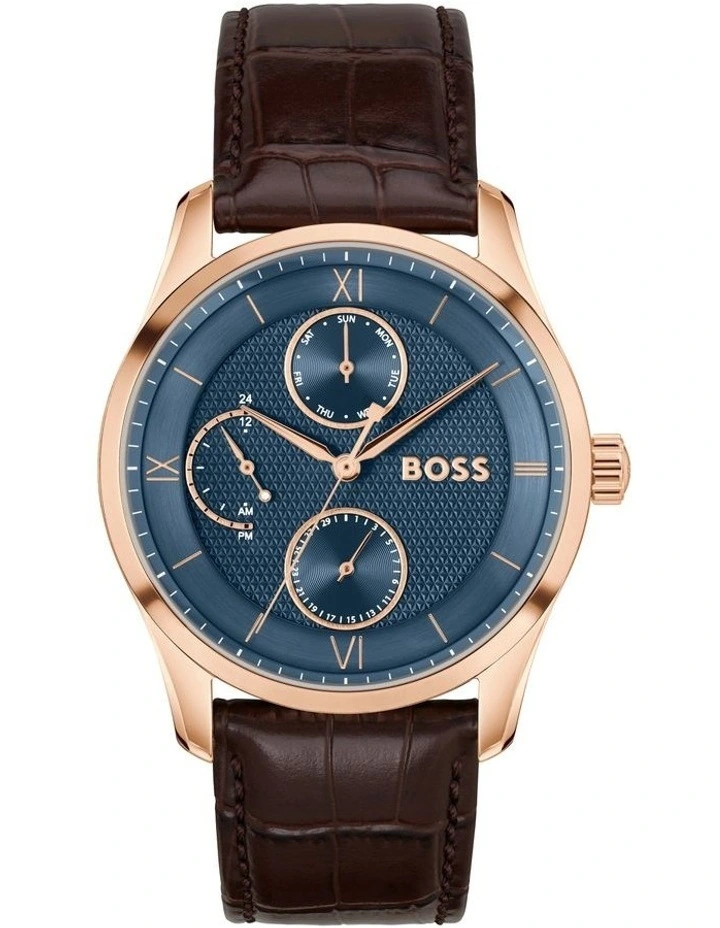 Principle Master Brown Calfskin Dial 1514273 Watch in Blue image 1