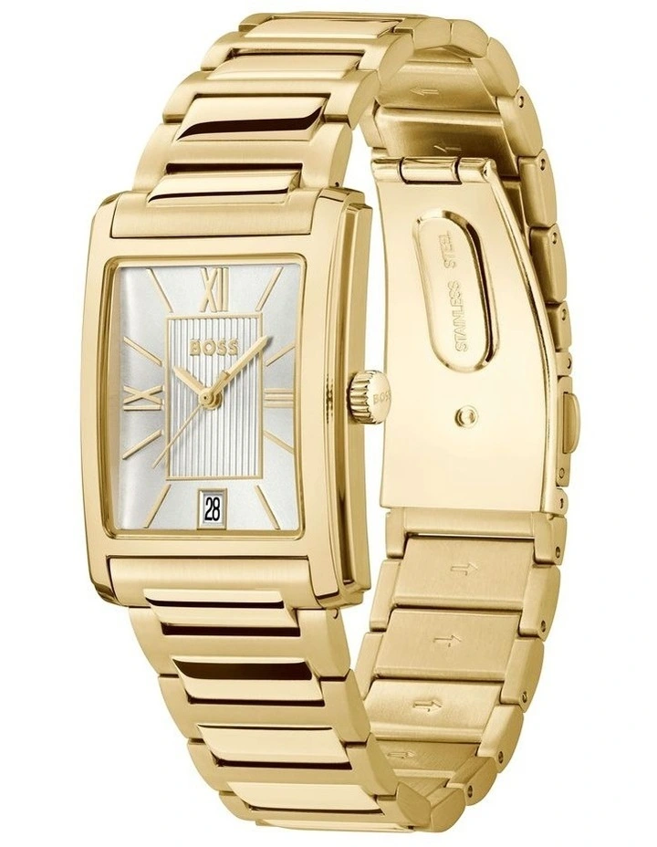Principle Dress Ionic Plated Thin Steel Silver Dial 1514280 Watch in Gold image 2