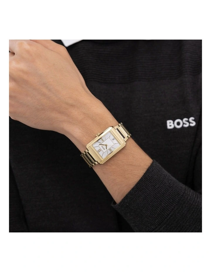 Principle Dress Ionic Plated Thin Steel Silver Dial 1514280 Watch in Gold image 4