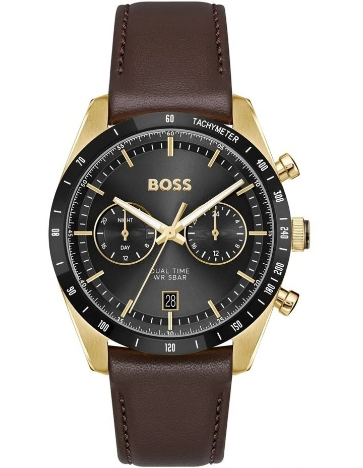 Tourmaster Brown Calfskin Dial 1514285 Watch in Black image 1