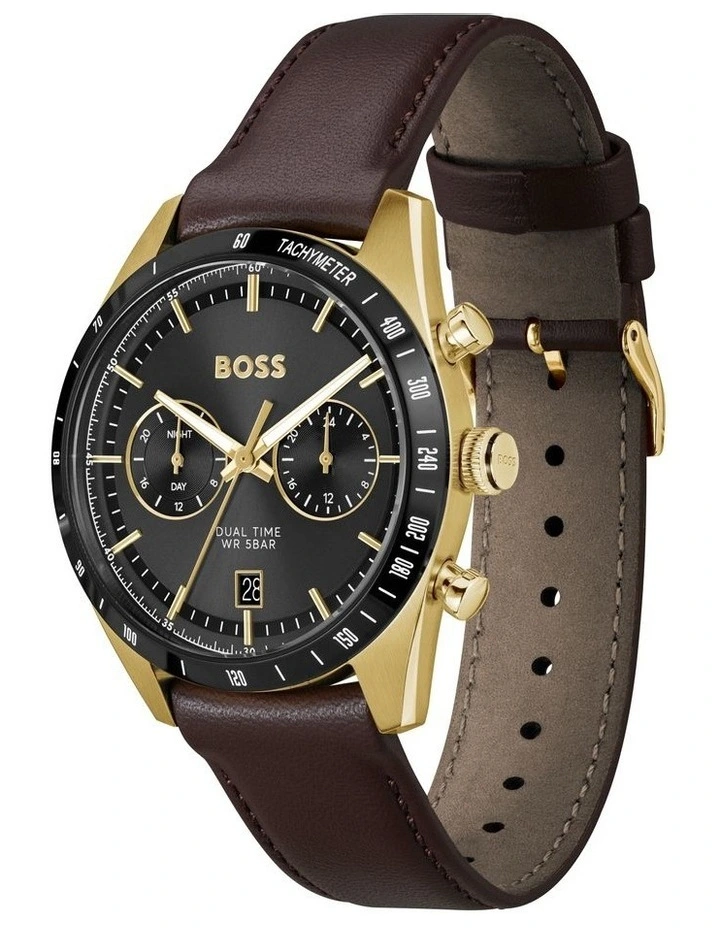 Tourmaster Brown Calfskin Dial 1514285 Watch in Black image 2