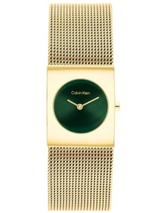 Pulse Ionic Plated Thin Gold Steel Dial 25100136 Watch in Green