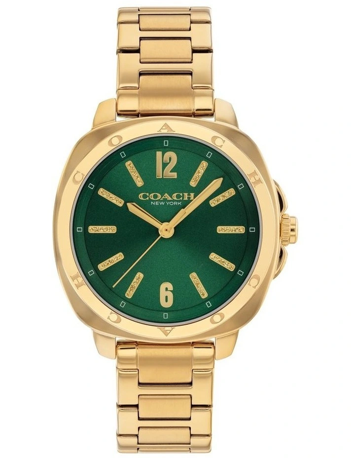 Kitt Ionic Plated Thin Gold Steel Green Dial Ladies Watch 14504535 image 1