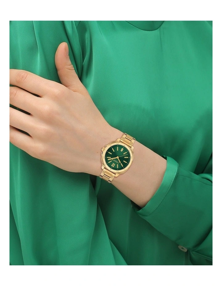 Kitt Ionic Plated Thin Gold Steel Green Dial Ladies Watch 14504535 image 4