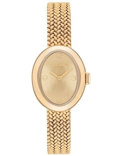 Sammy Ionic Plated Thin Steel Dial Watch 14504567 in Gold