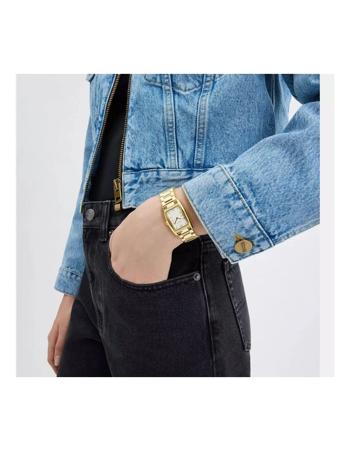 Reese Ionic Plated Steel Watch 14504588 in Light Gold image 4
