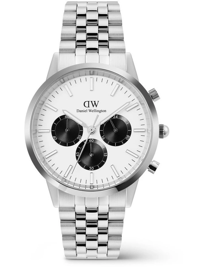 Iconic Chrono Panda Link Watch 42mm in Silver image 1
