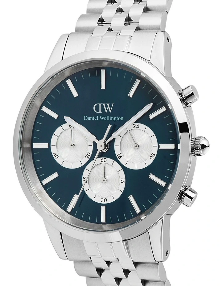 Iconic Chrono Panda Link Watch 42mm in Silver image 3