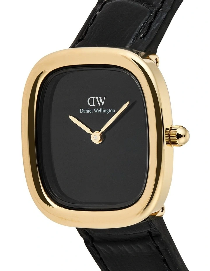 Margot Croc Onyx Watch 24X26mm in Gold image 3