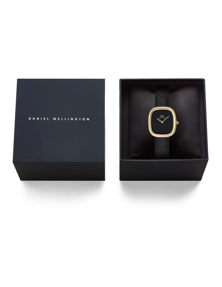 Margot Croc Onyx Watch 24X26mm in Gold image 6