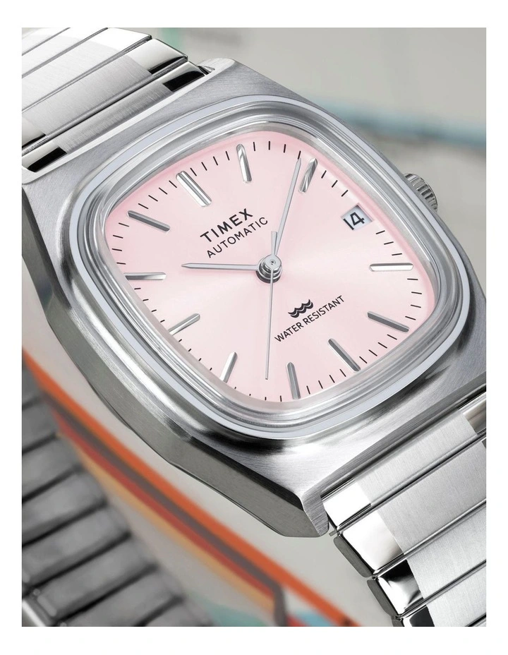 Automatic 1983 E Line Stainless Steel Expansion Band Watch 34mm in Silver image 3