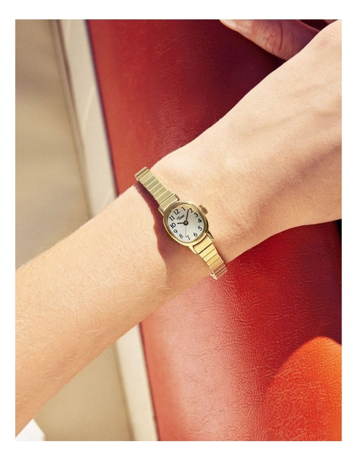 Cavatina Mini Stainless Steel Expansion Band Watch 17mm in Gold image 2