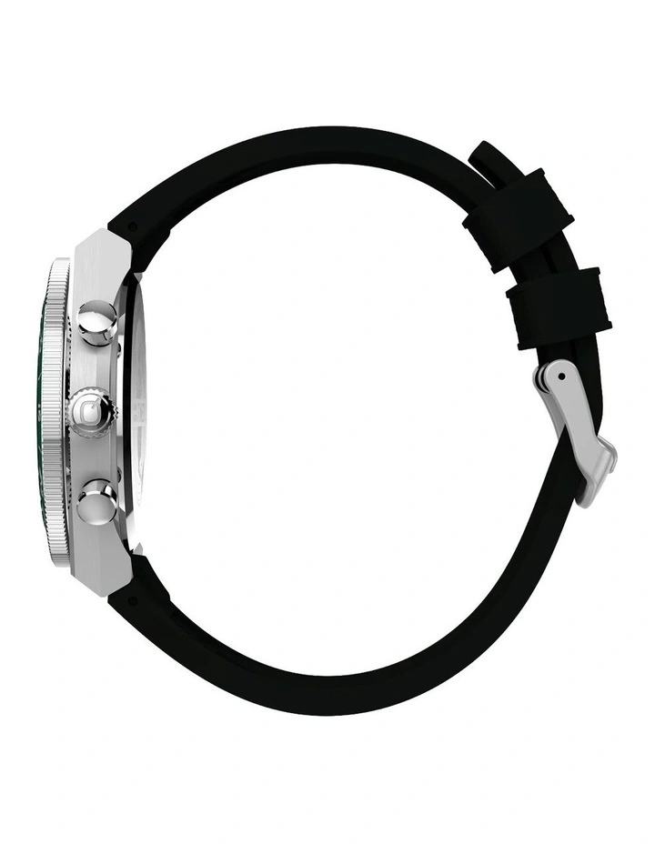 Continental Chronograph Synthetic Rubber Strap Watch 40mm in Black image 2