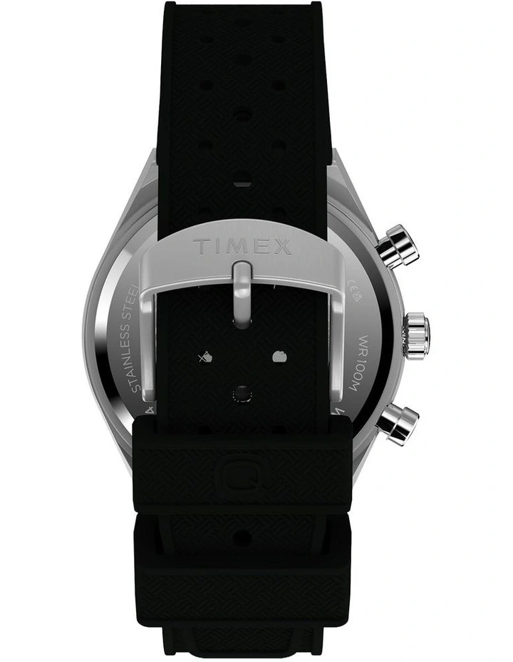 Continental Chronograph Synthetic Rubber Strap Watch 40mm in Black image 3