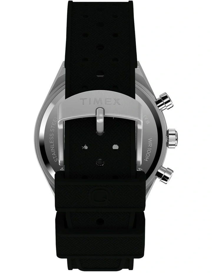 Continental Chronograph Synthetic Rubber Strap Watch 40mm in Black image 3