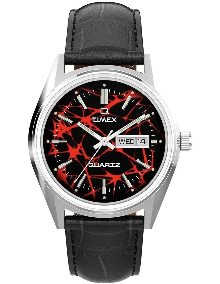 Vega 1978 Reissue Leather Strap Watch 38mm in Black image 1