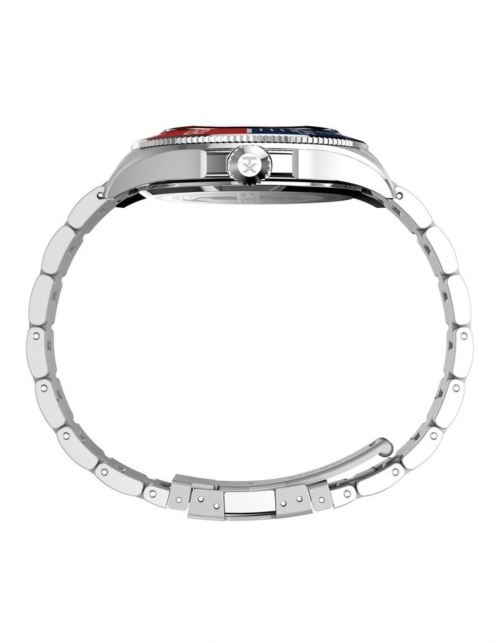 Harborside Coast Multifunction Stainless Steel Bracelet Watch 43mm in Silver image 6