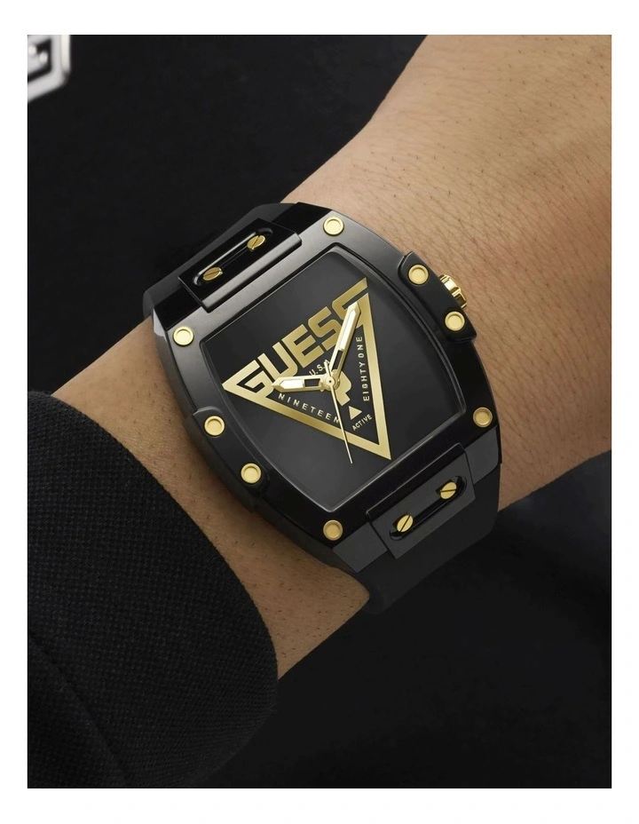 Analogue Watch in Black image 2