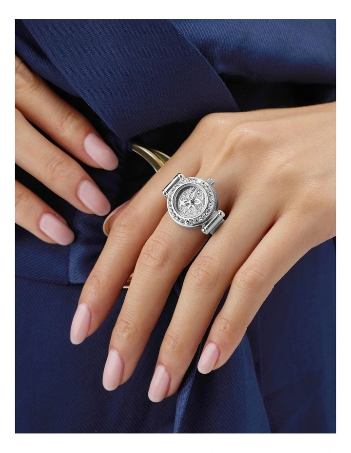 Analogue Ring Watch in Silver-Tone image 2