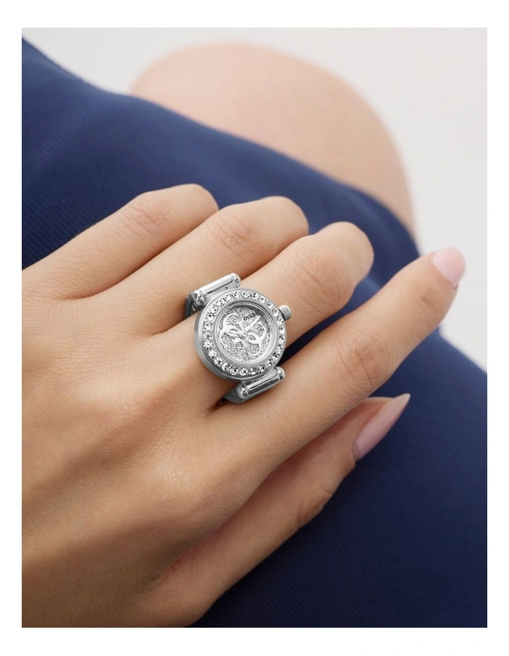 Analogue Ring Watch in Silver-Tone image 5
