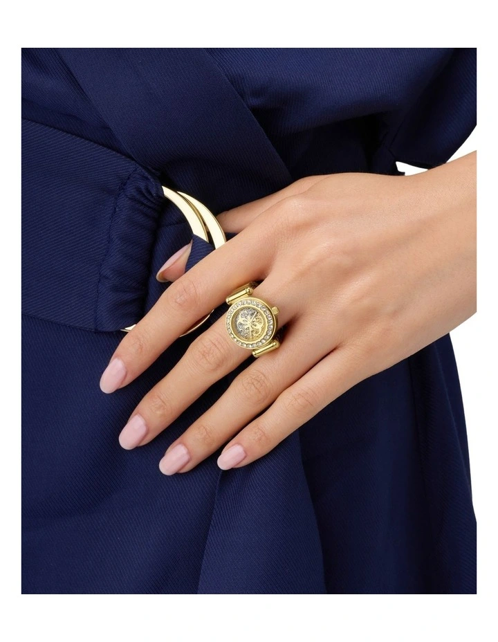 Analogue Ring Watch in Gold-Tone image 2