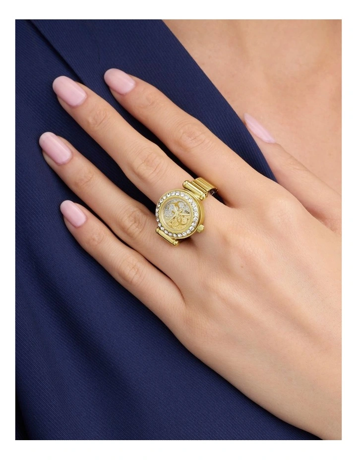 Analogue Ring Watch in Gold-Tone image 6