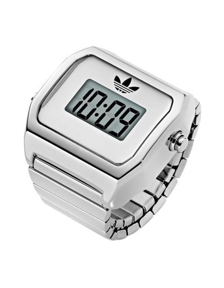 Digital Two Ring Watch AOST26037 in Silver image 6