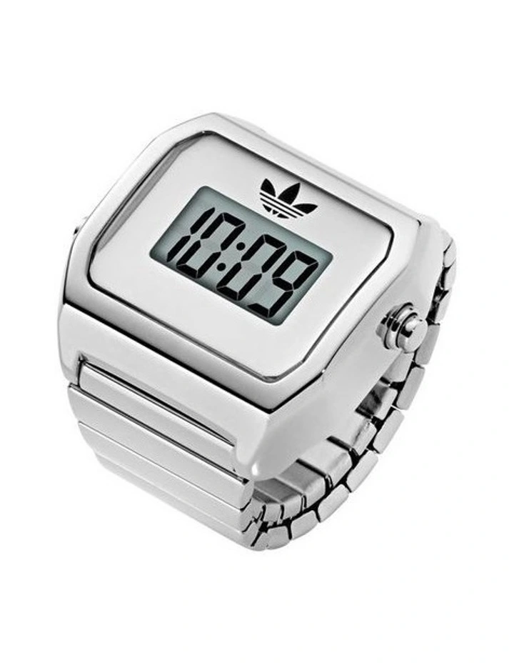 Digital Two Ring Watch AOST26037 in Silver image 6