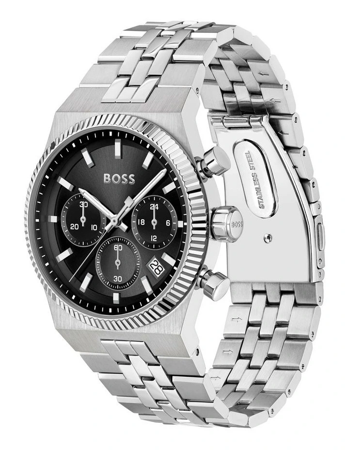 Candor Prime Stainless Steel Dial Watch in Black image 2