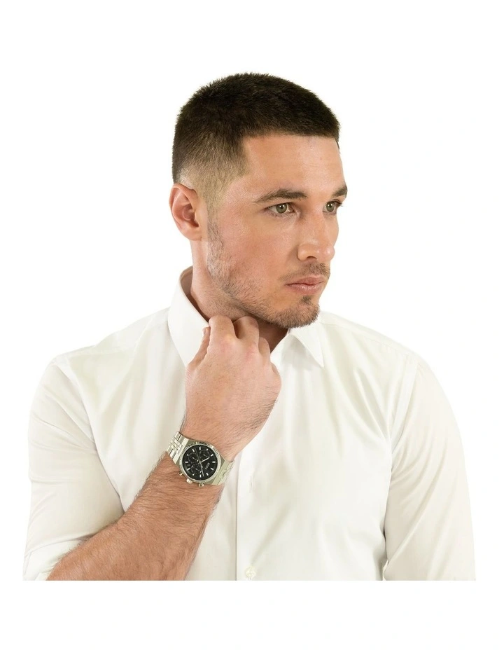 Candor Prime Stainless Steel Dial Watch in Black image 4