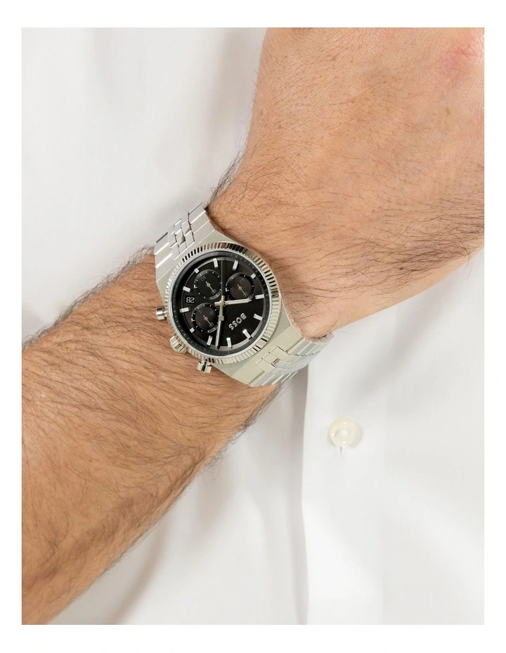 Candor Prime Stainless Steel Dial Watch in Black image 5