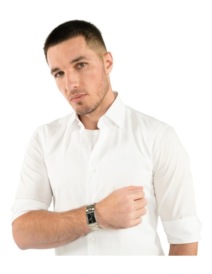 Strivo Stainless Steel Dial Watch in Black image 4