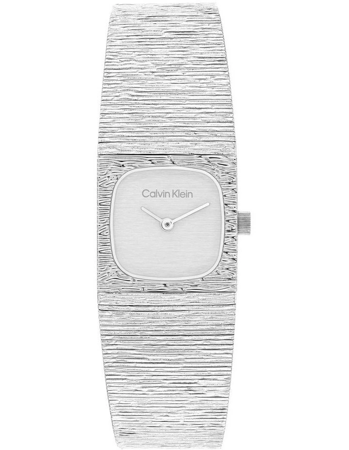 Sophisticated Square Stainless Steel Dial Watch in Silver image 1