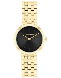 Forme Ionic Plated Thin Steel Dial Watch in Black