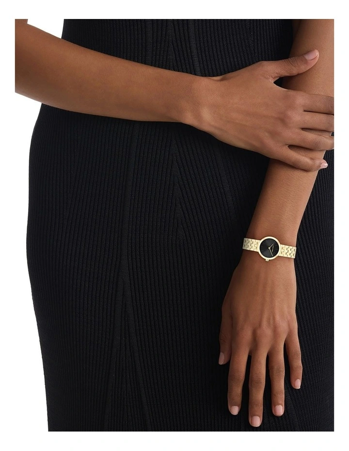 Forme Ionic Plated Thin Steel Dial Watch in Black image 4