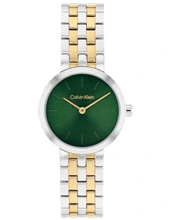 Forme Stainless Steel & Ionic Plated Thin Steel Dial Watch in Green