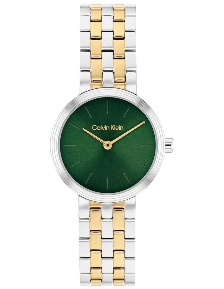 Forme Stainless Steel & Ionic Plated Thin Steel Dial Watch in Green image 1