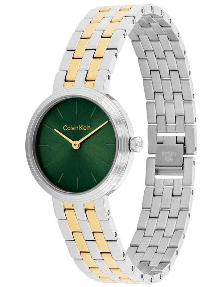 Forme Stainless Steel & Ionic Plated Thin Steel Dial Watch in Green image 2