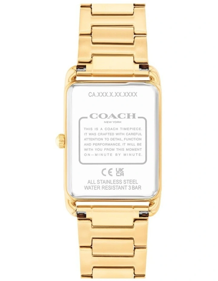 Elliot Ionic Plated Thin Steel Silver Dial Watch in White Gold image 3