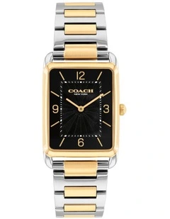Elliot Stainless Steel & Ionic Plated Thin Steel Dial Watch in Black