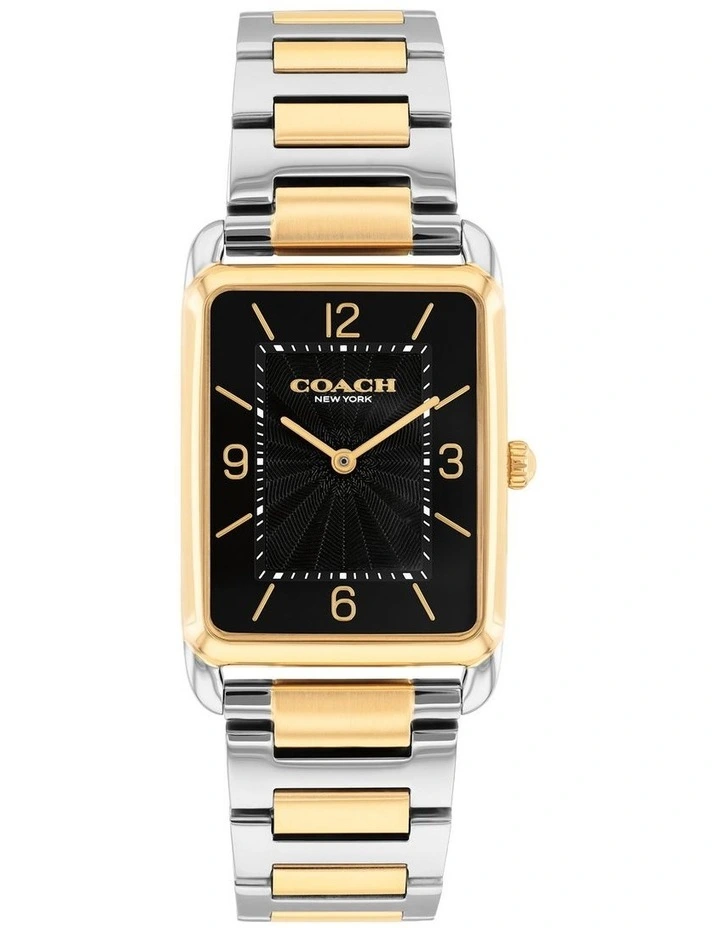 Elliot Stainless Steel & Ionic Plated Thin Steel Dial Watch in Black image 1
