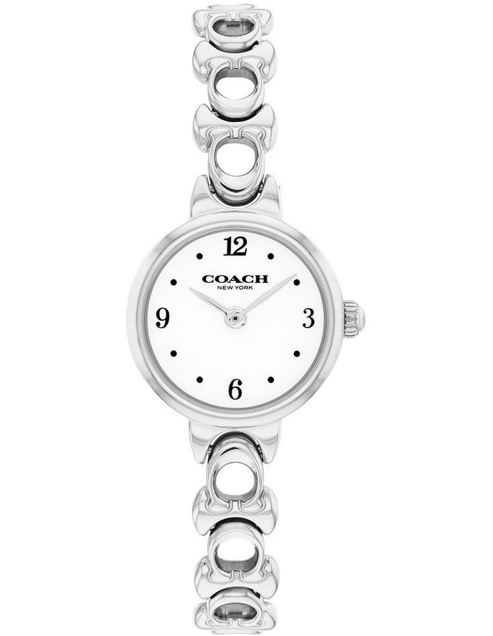 Iris Stainless Steel Dial Watch in White image 1