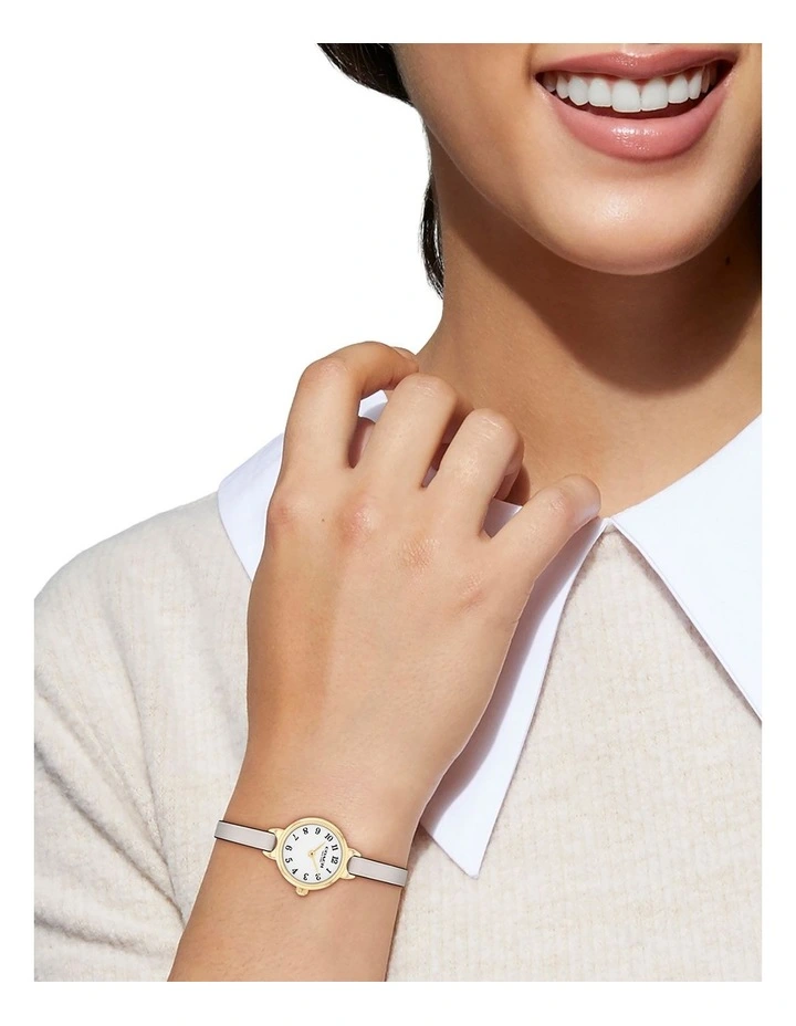 Iris Chalk Calfskin Dial Watch in Chalk image 4