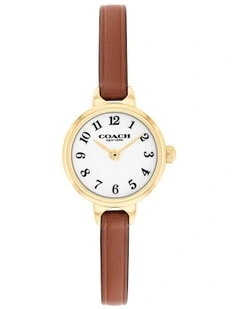 Iris Saddle Calfskin Dial Watch in White